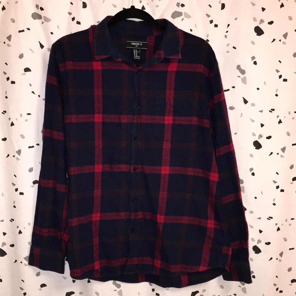 Forever 21 Flannel Button Down Shirt